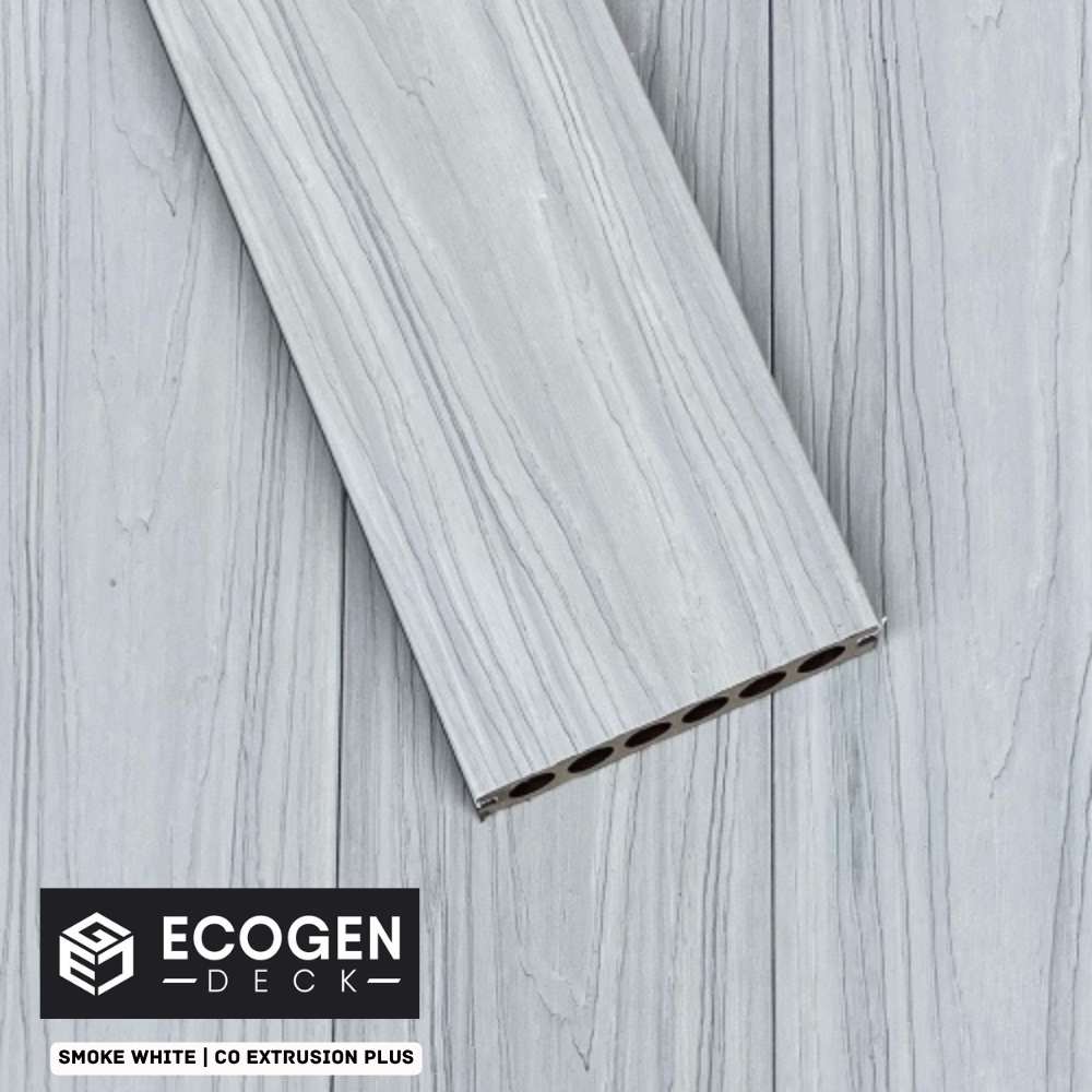 Smoke White composite decking
