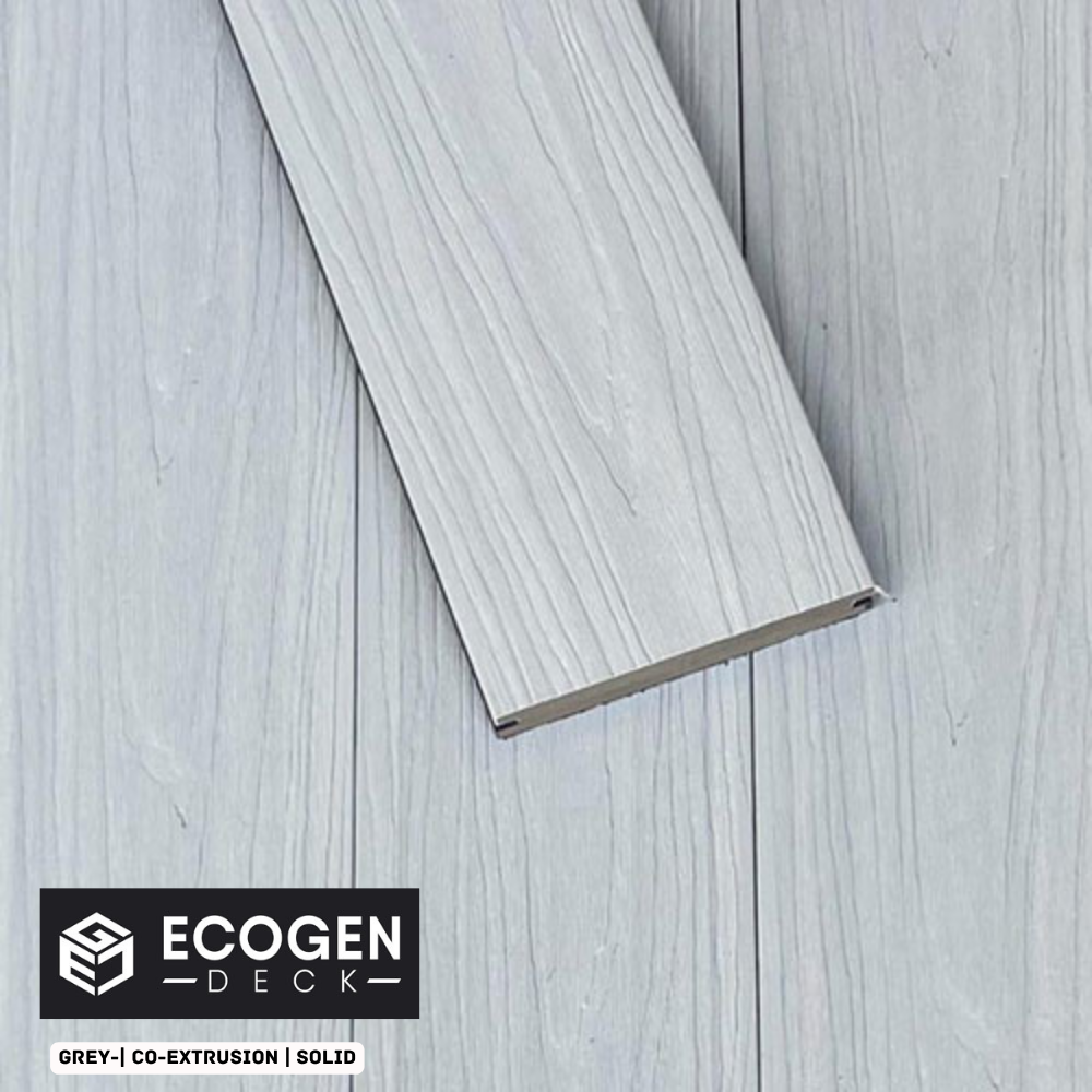 Grey composite decking