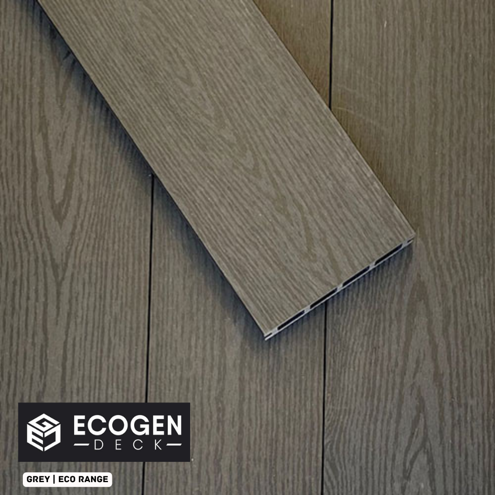 Grey composite decking