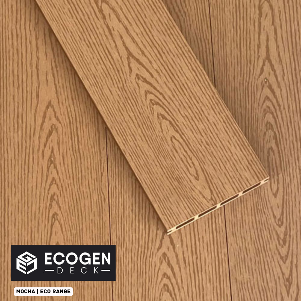 Mocha composite decking