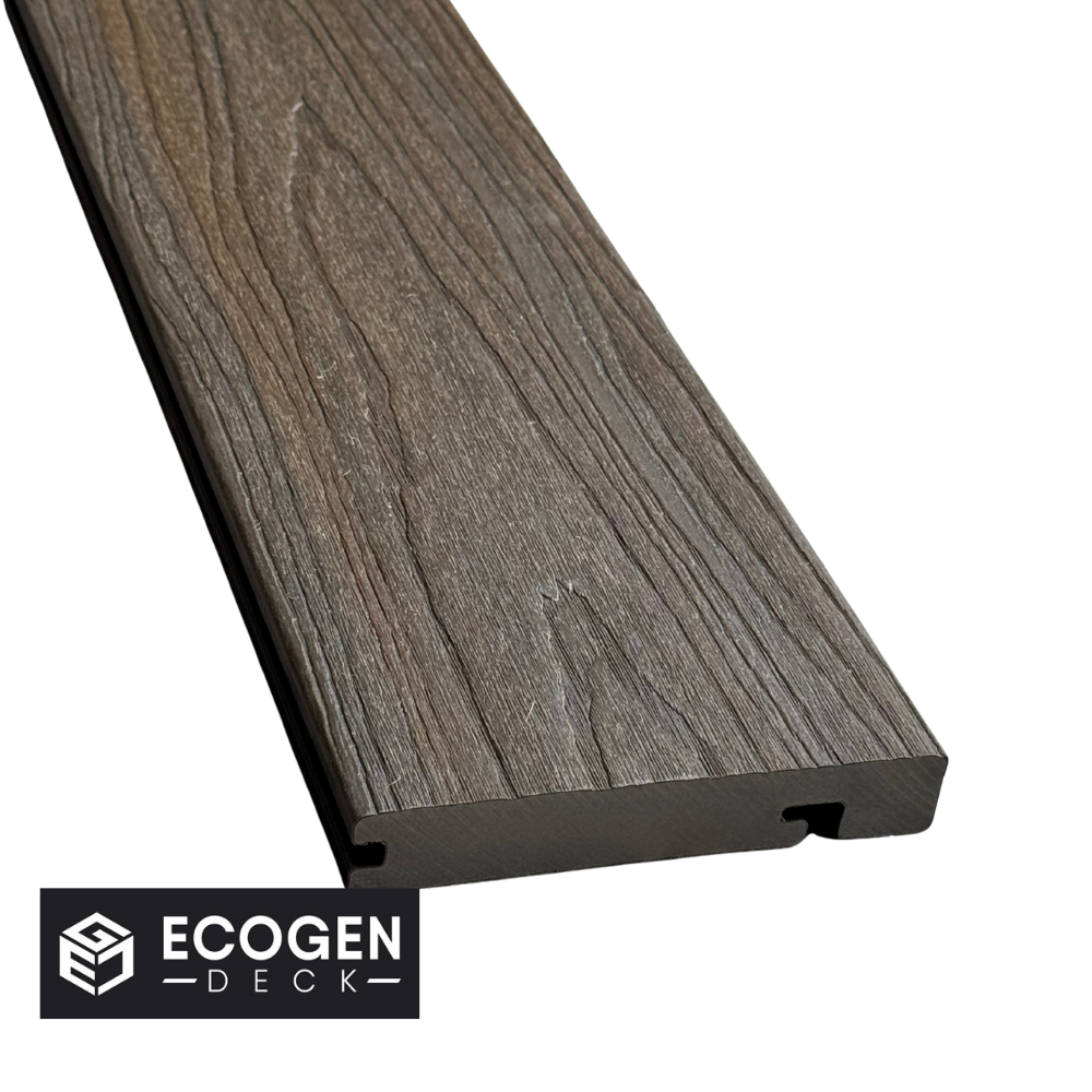 Walnut fascia board installed